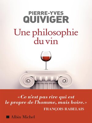 cover image of Une philosophie du vin